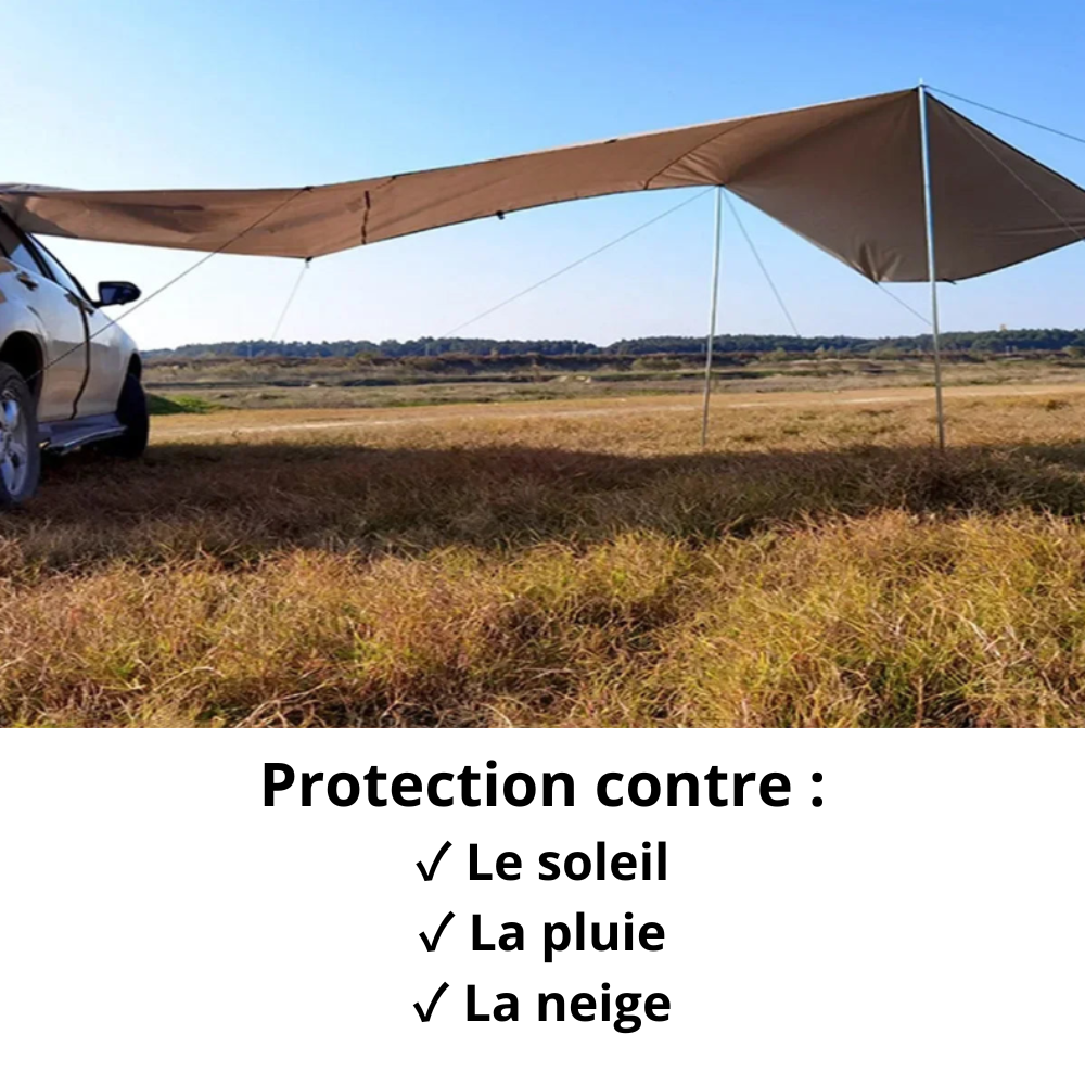 Auvent beige caravane et camping car