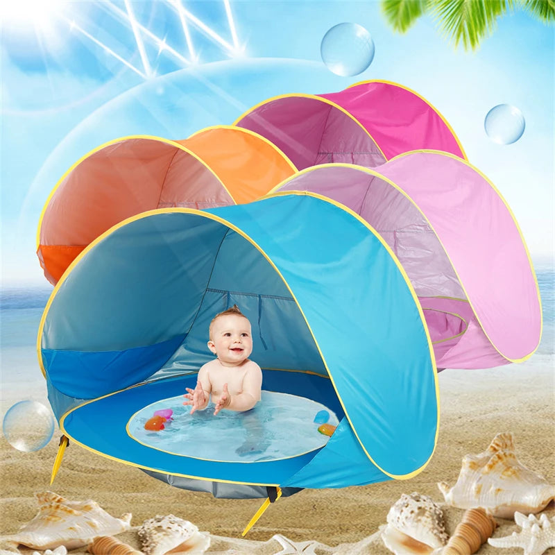 Tente de plage pour bébé avec piscine