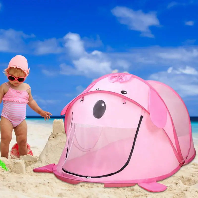 Tente de plage avec animaux cartoon pour enfants