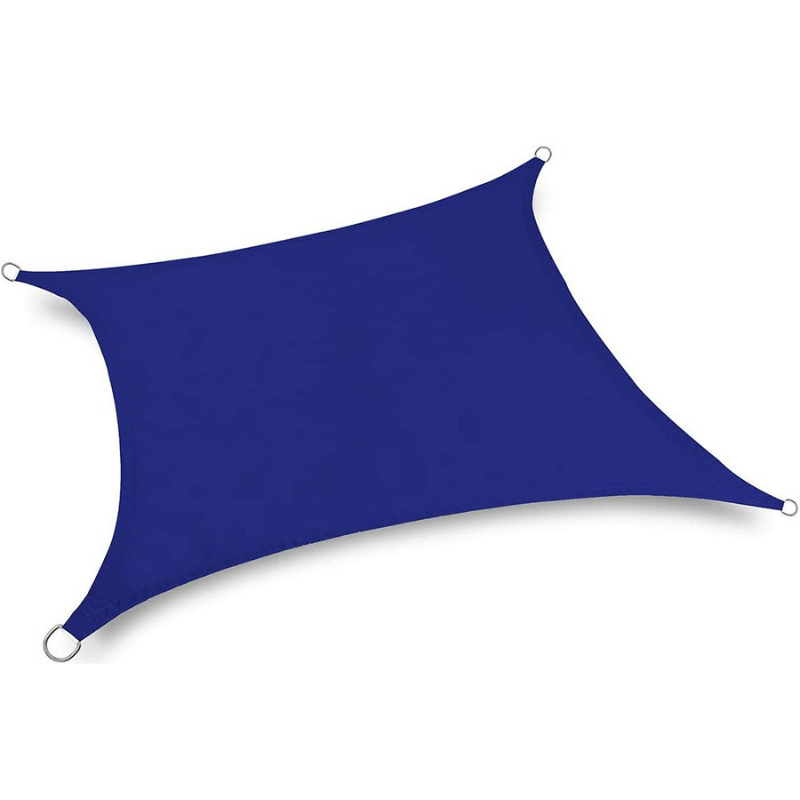 Voile d'ombrage Rectangulaire Bleu 4x3