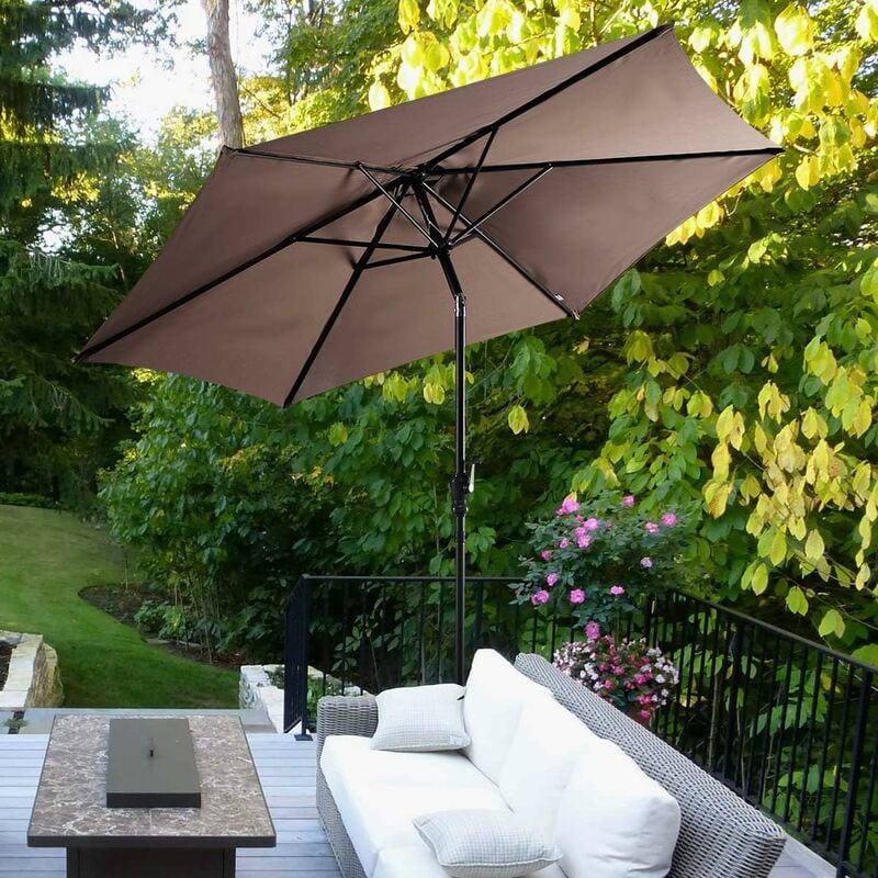 Toile de parasol marron