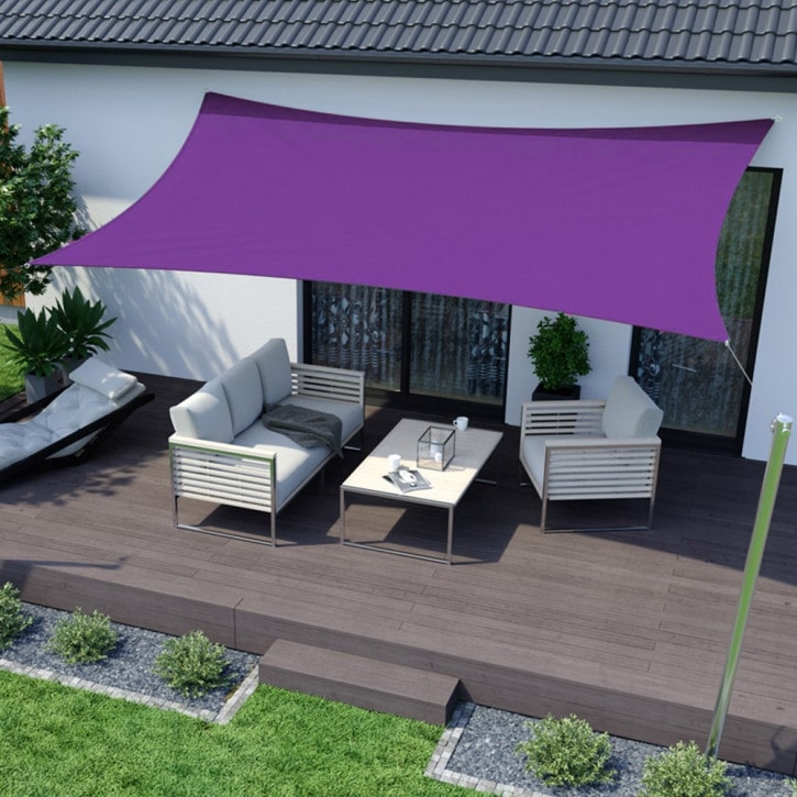 Voile d'ombrage Rectangulaire Violet